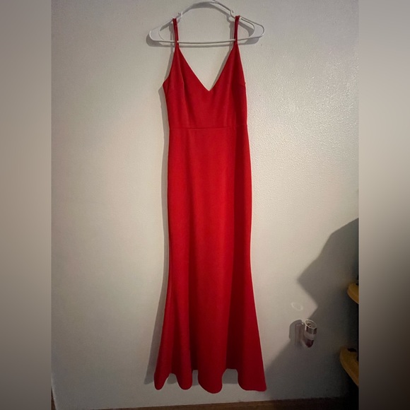 Lulu’s Red Infinite Glory Prom Dress - Picture 3 of 6